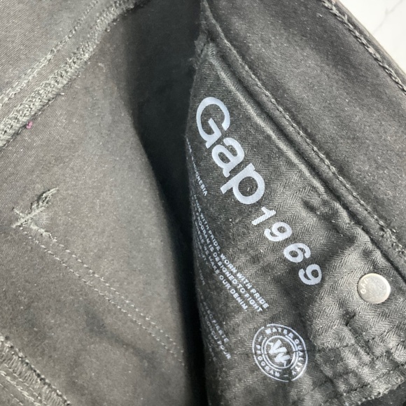 Gap 1969 Jeans Women's Size 27R True Skinny Ankle Mid Rise Black Denim P… - Picture 10 of 11